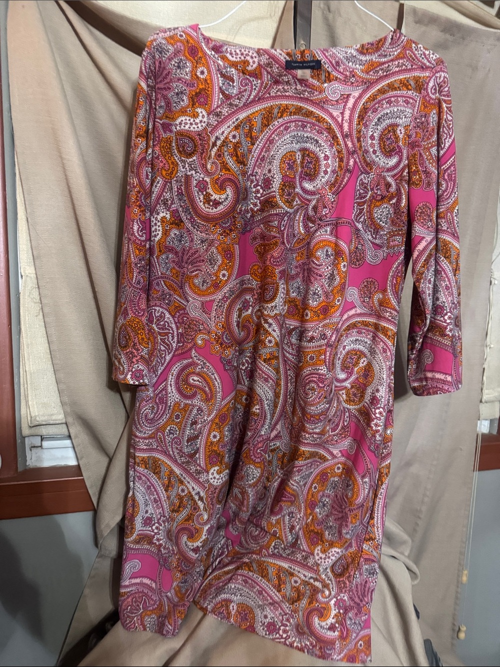 Tommy Hilfiger Women’s Pink Paisley Shift Dress